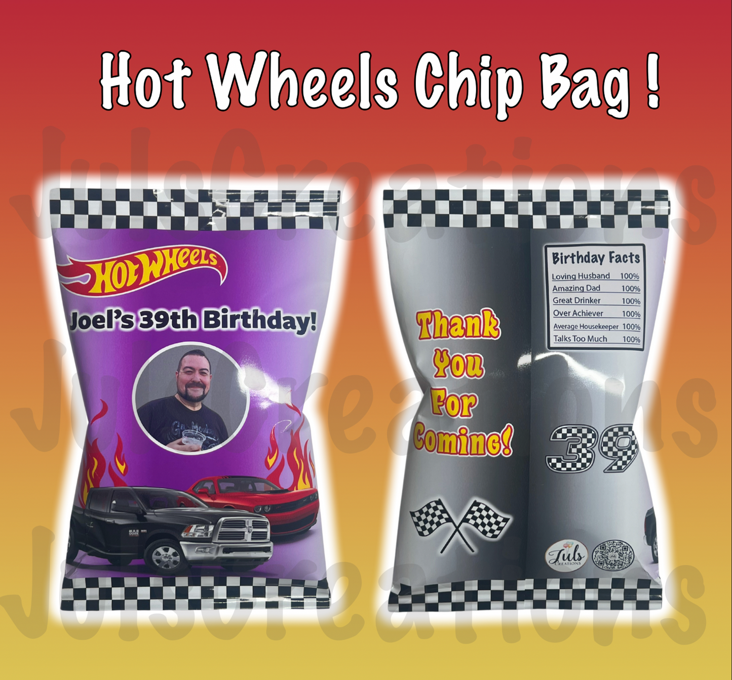 Hot Wheels Chip Bag