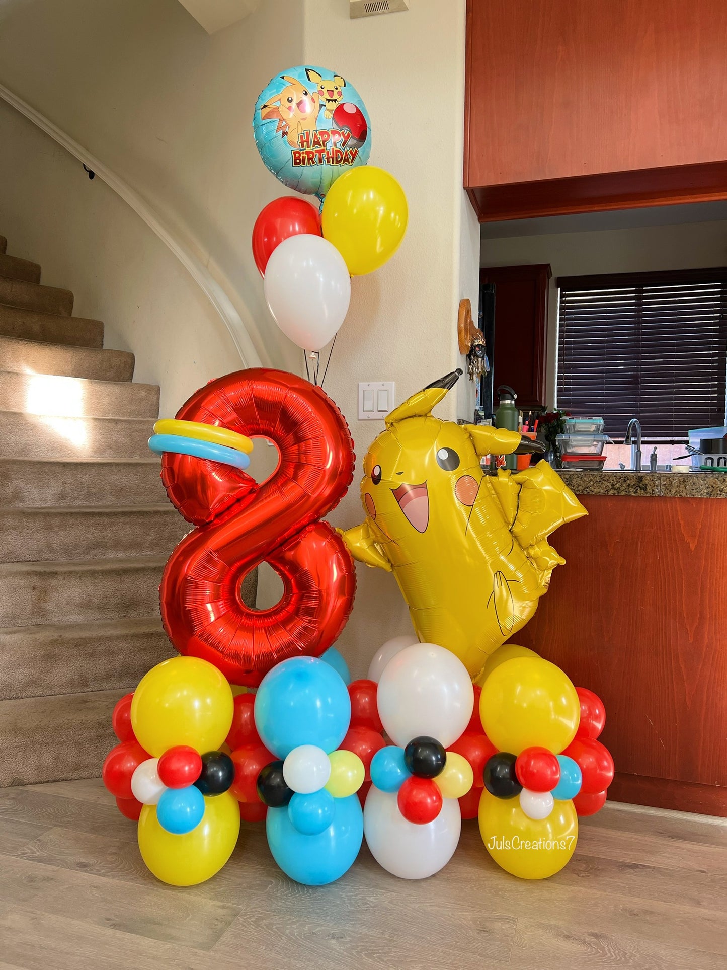 Pokemon Birthday Bouquet  Balloon Arrangement Delivery