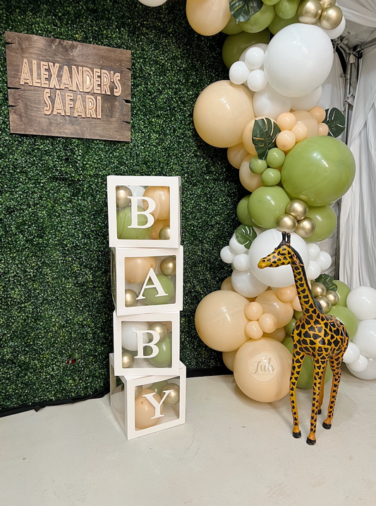 White Clear Baby Boxes with Baby Letters
