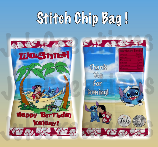 Stitch #2 Chip Bag + Additional Party Favors