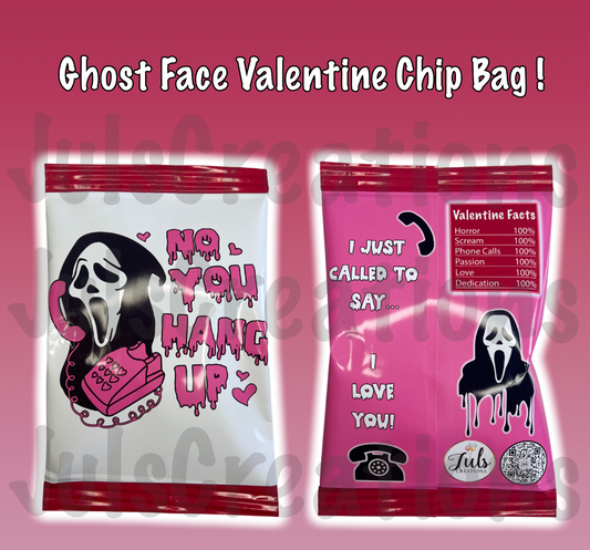 Ghost Face Valentine Chip Bag