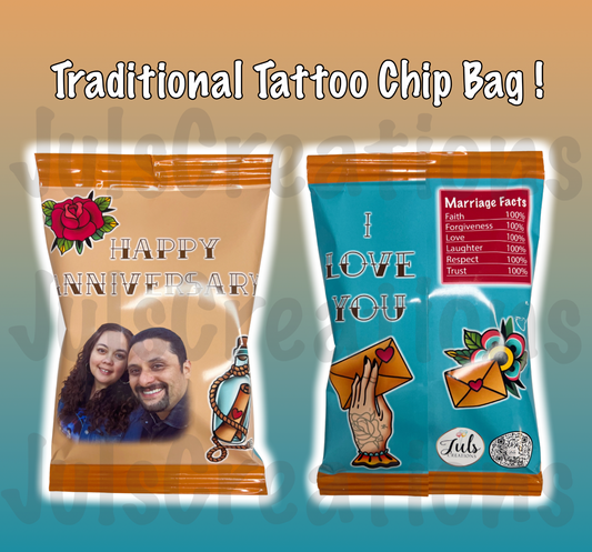 Traditional Tattoo Chip Bag